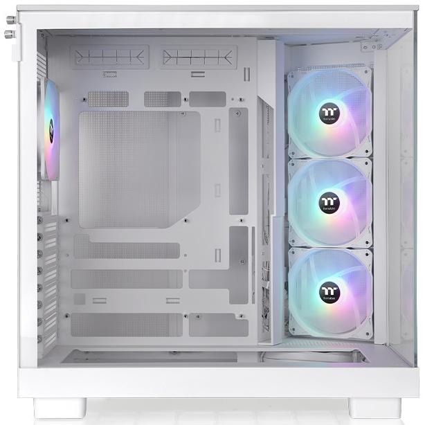 A large main feature product image of Thermaltake View 380 XL Tempered Glass ARGB Mid Tower Case (Snow)