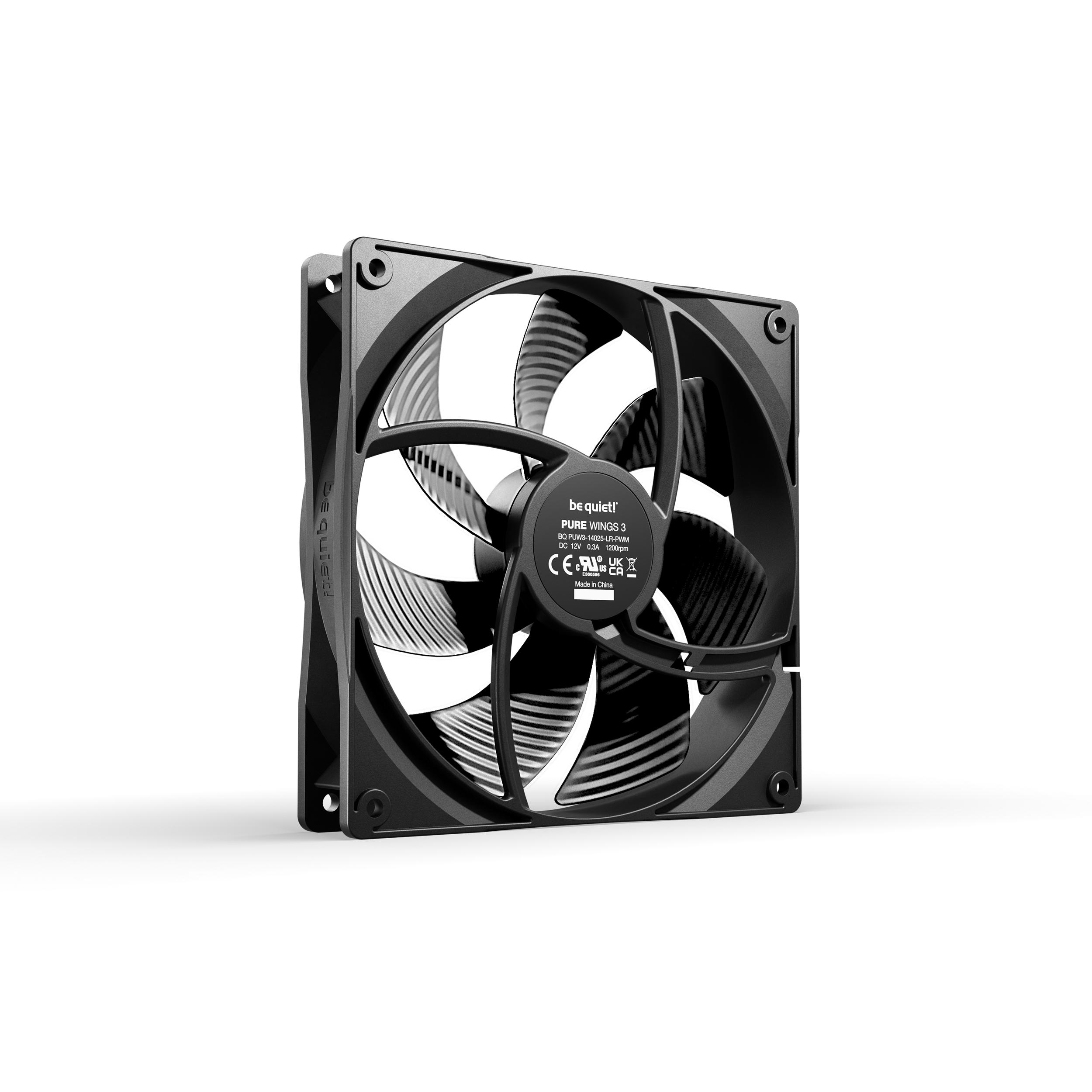 A large main feature product image of be quiet! PURE WINGS 3 140mm PWM Fan 3-Pack