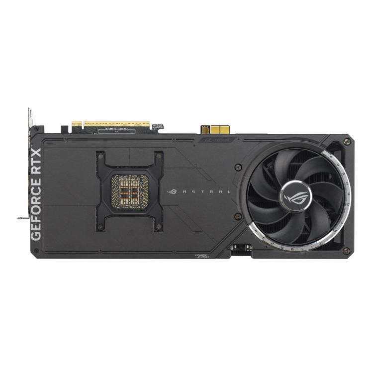 A large main feature product image of ASUS GeForce RTX 5090 ROG Astral BTF OC 32GBG GDDR7