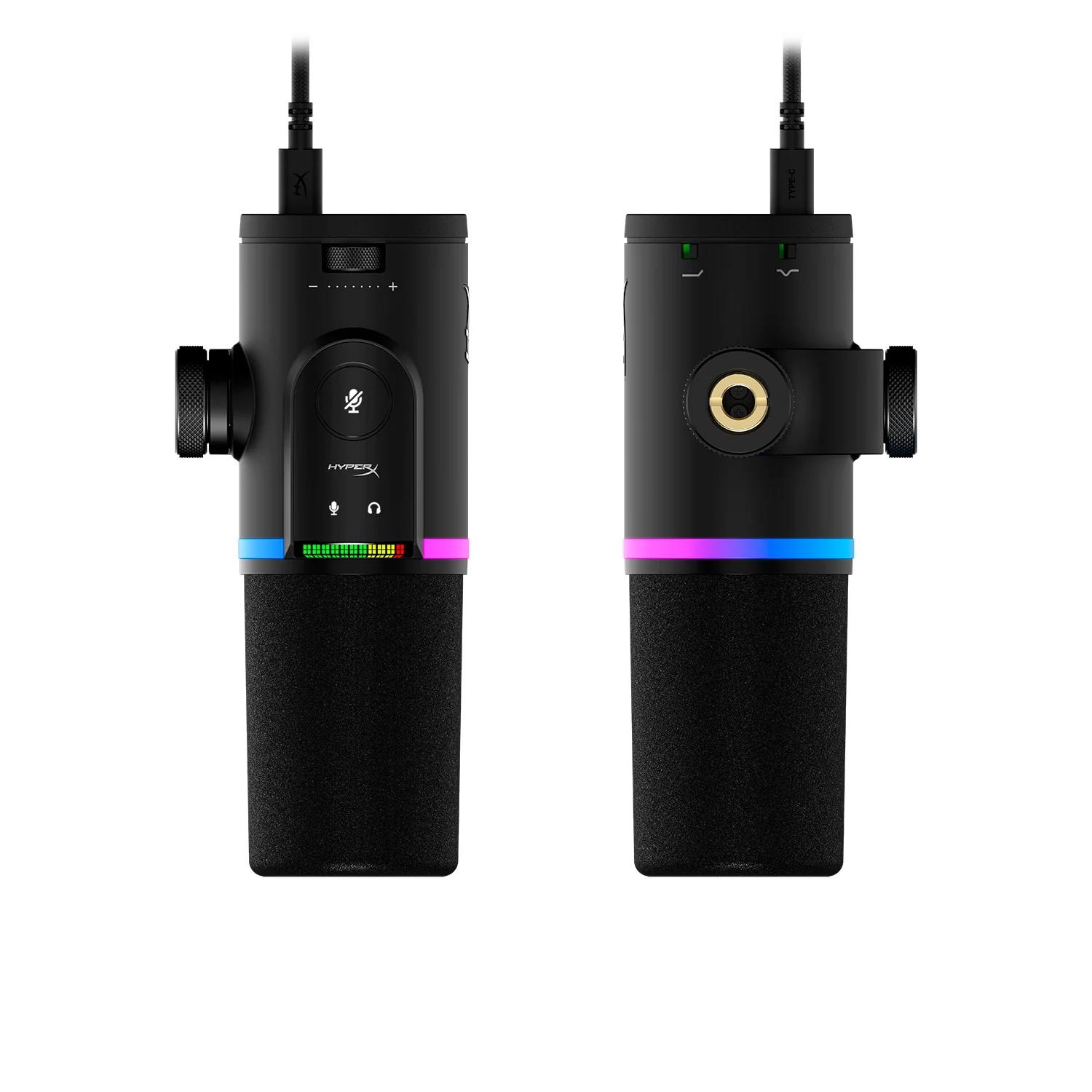 A large main feature product image of HyperX FlipCast - XLR/USB Dynamic Microphone