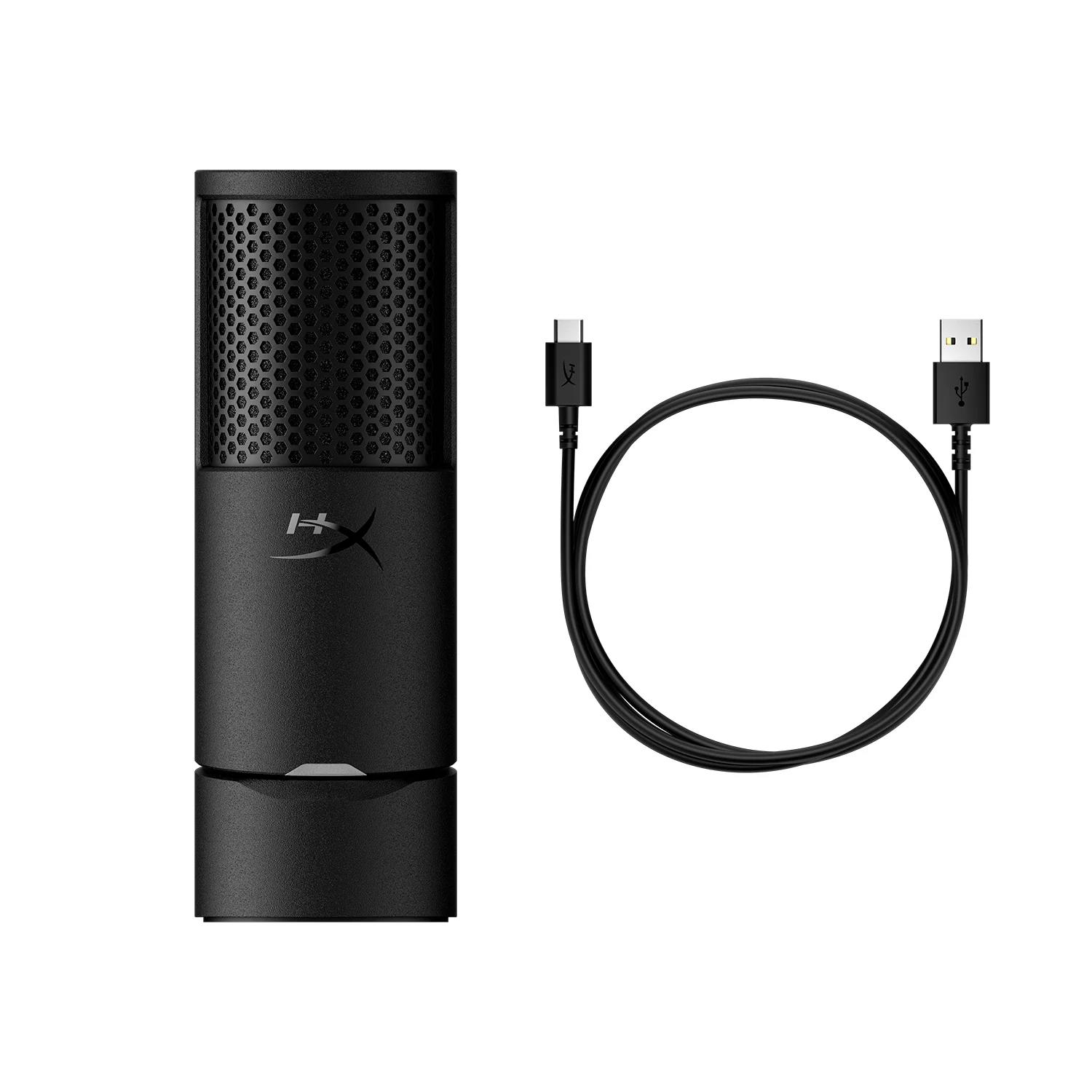 A large main feature product image of HyperX SoloCast 2 - USB Condenser Microphone (Black)