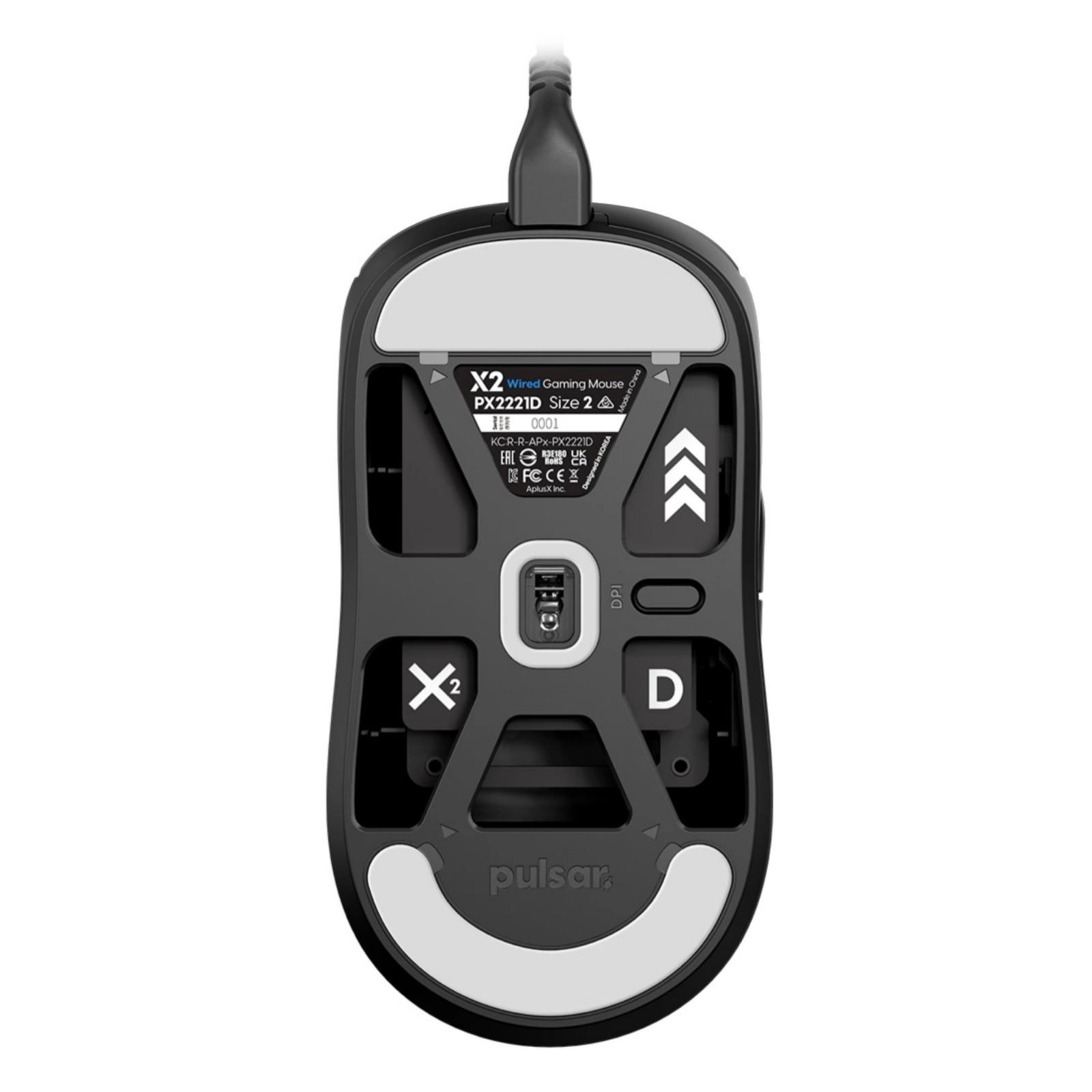 A large main feature product image of Pulsar X2 Wired - 52g Lightweight Gaming Mouse (Black)