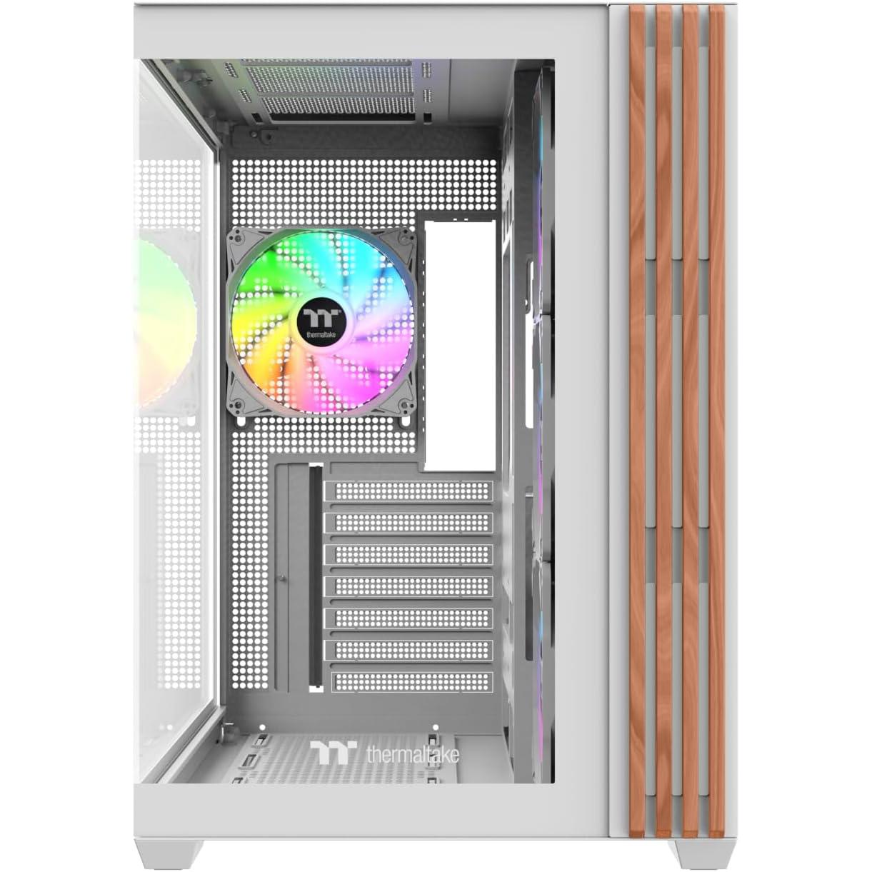A large main feature product image of Thermaltake View 380 WS ARGB - Mid Tower Case Wood Edition (White)