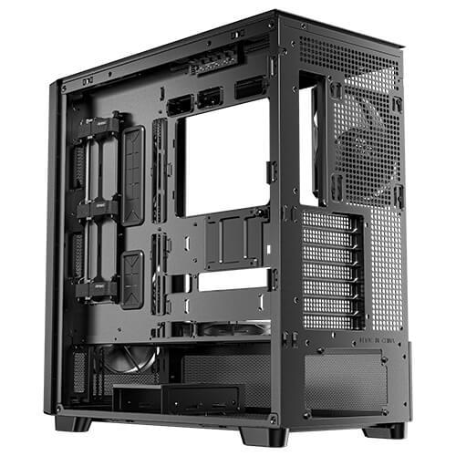 A large main feature product image of Antec Flux SE - Mid Tower ATX Case (Black)