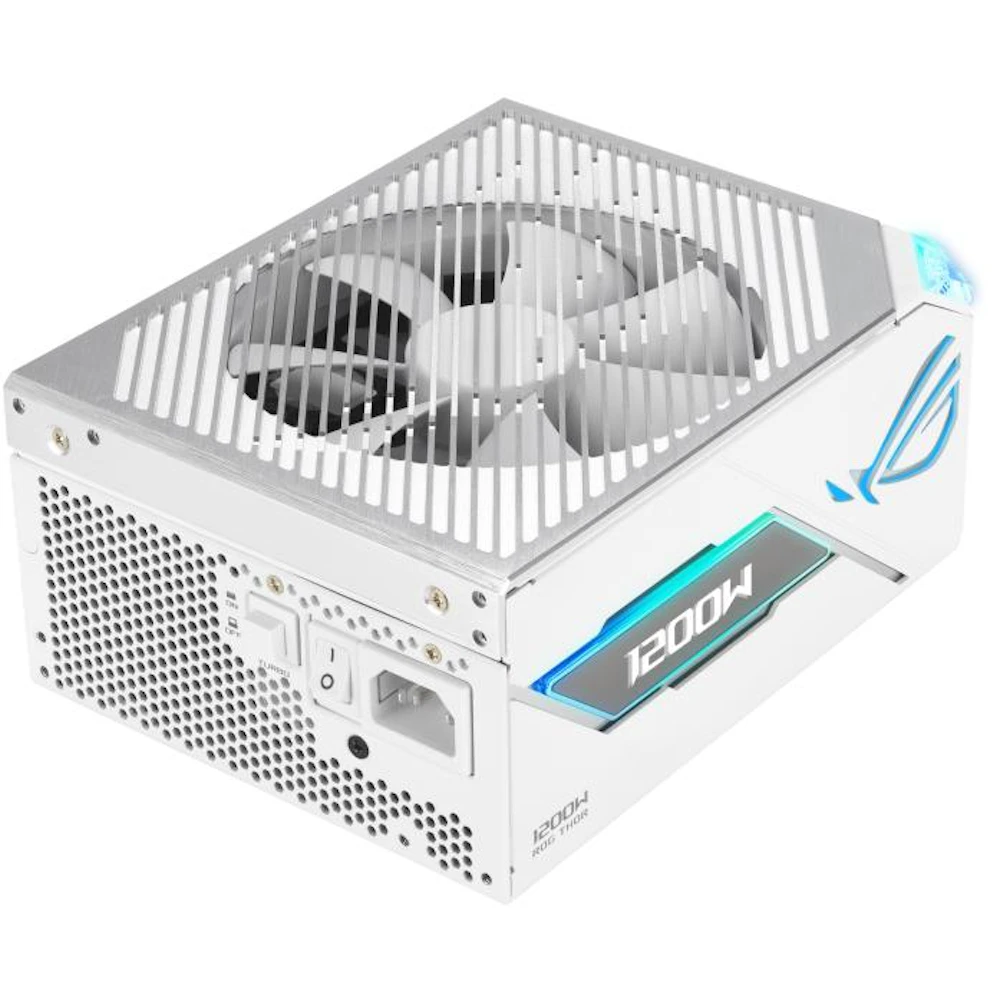 ASUS ROG THOR 1200W Platinum III PCIe 5.0 Modular PSU w/ Magnetic OLED Display - White