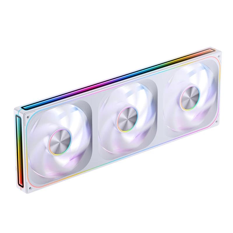 A large main feature product image of Jonsbo ZA-420 ARGB 140x420mm PWM Triple Fan Module (White)