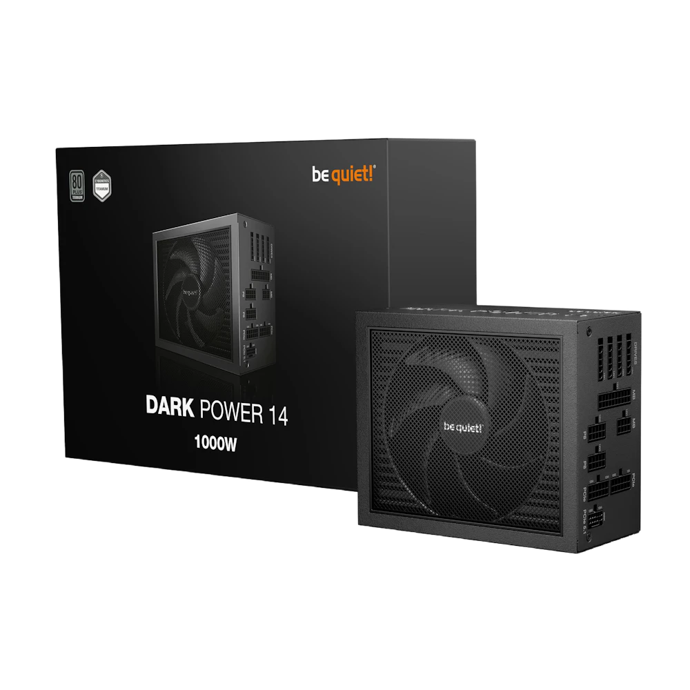 A large main feature product image of be quiet! DARK POWER 14 1000W Titanium PCIe 5.1 ATX Modular PSU