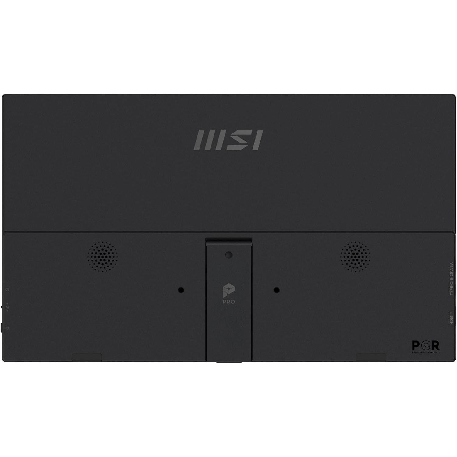 A large main feature product image of MSI PRO MP165 E6 - 15.6" 1080p 60Hz IPS USB Type-C Portable Monitor