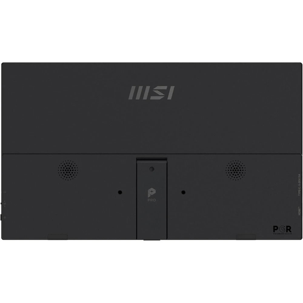 A large main feature product image of MSI PRO MP165 E6 - 15.6" 1080p 60Hz IPS USB Type-C Portable Monitor