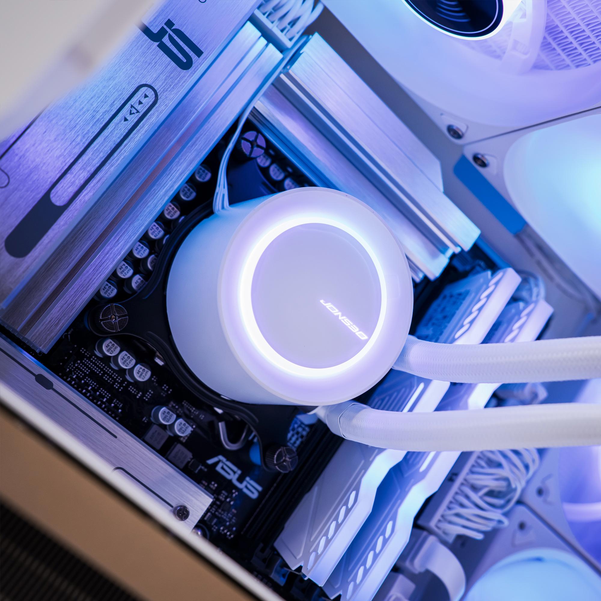 A large main feature product image of PLE Eclipse RTX 5080 Prebuilt Ready To Go Gaming PC