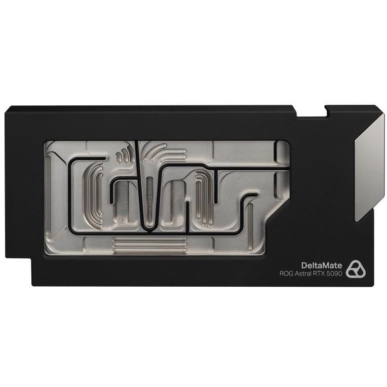 A large main feature product image of Thermal Grizzly DeltaMate ROG Astral RTX 5090 GPU Water Block