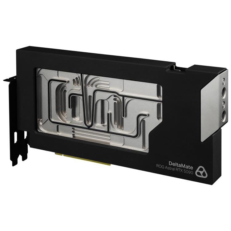 A large main feature product image of Thermal Grizzly DeltaMate ROG Astral RTX 5090 GPU Water Block