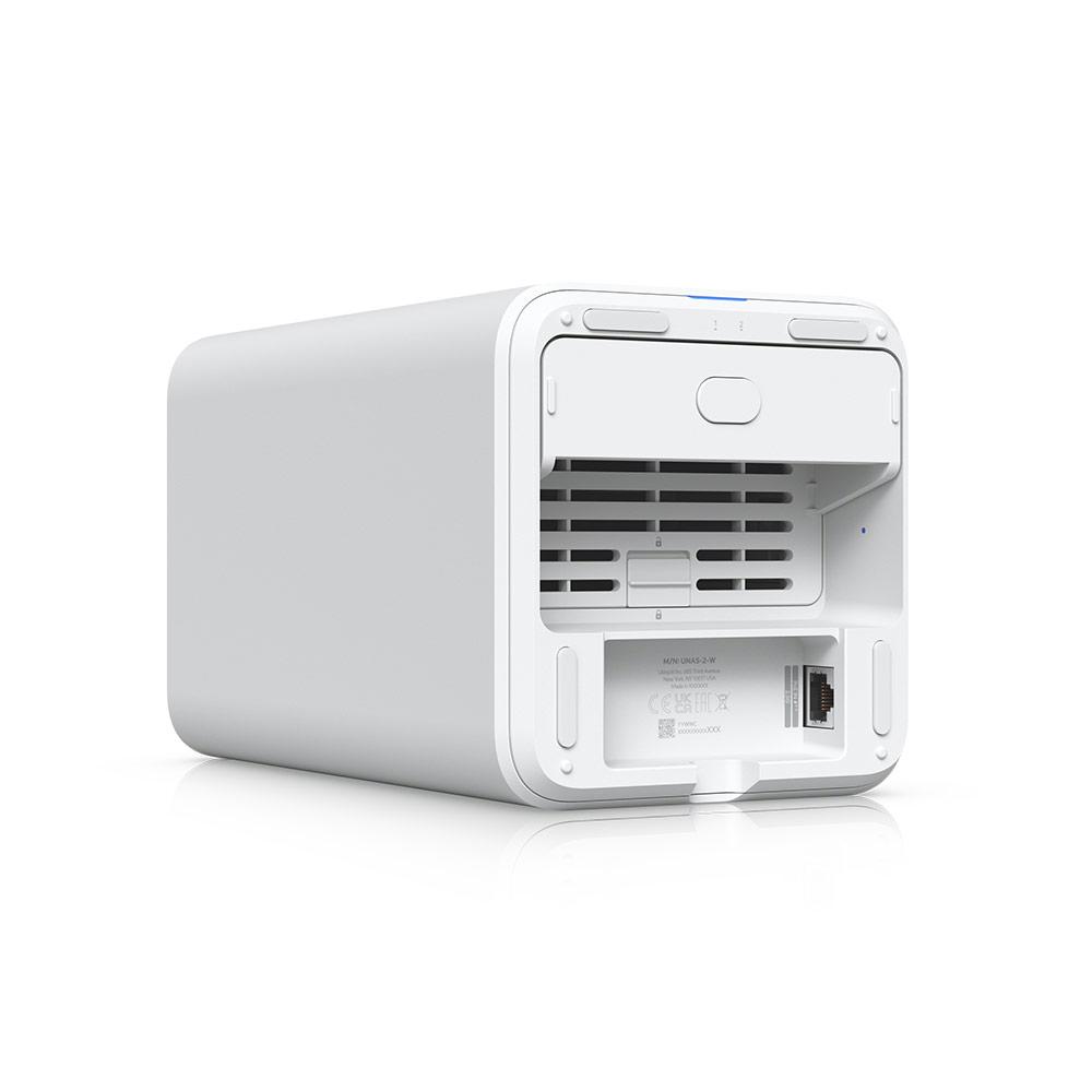 A large main feature product image of Ubiquiti UniFi UNAS 2-Bay (White)