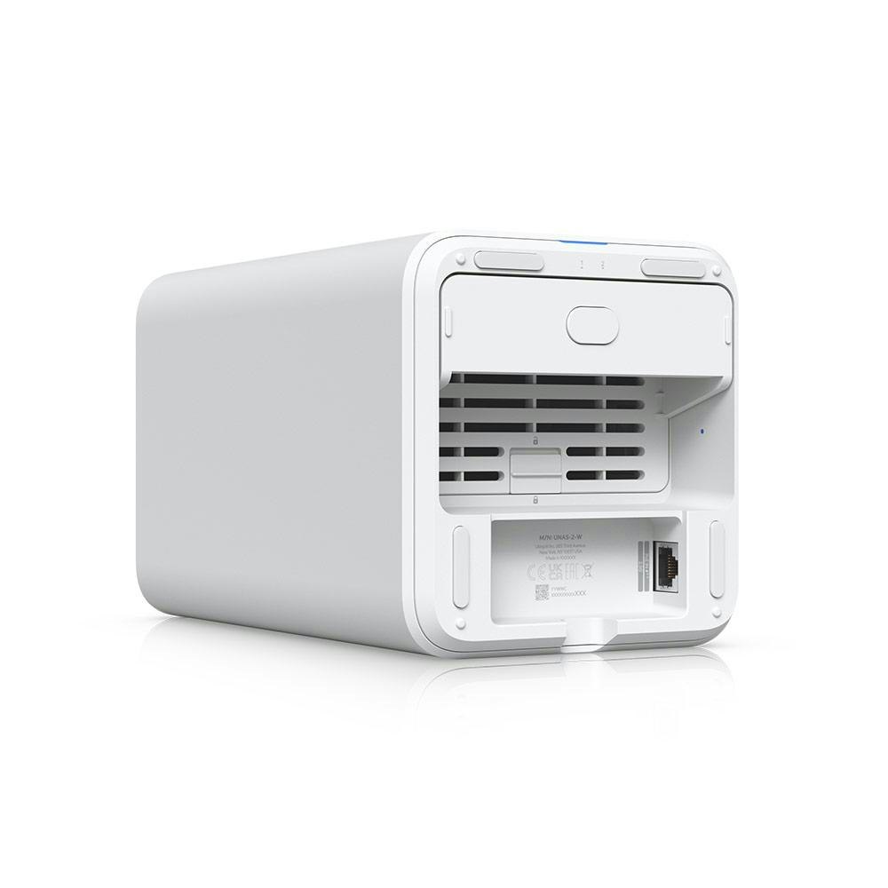 A large main feature product image of Ubiquiti UniFi UNAS 2-Bay (White)