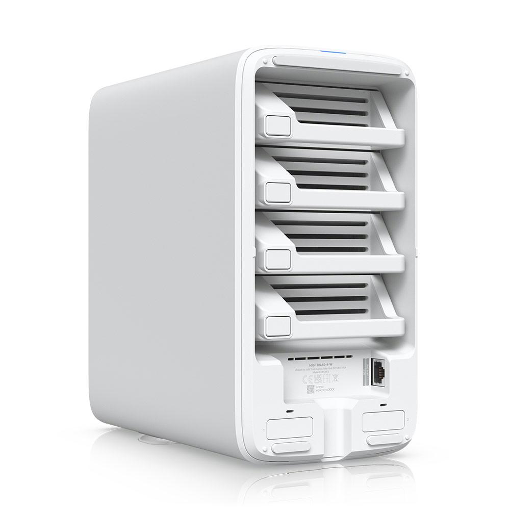 A large main feature product image of Ubiquiti UniFi UNAS 4-Bay (White)