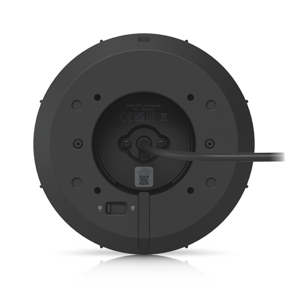 A large main feature product image of Ubiquiti UniFi AI Turret Camera (Black)