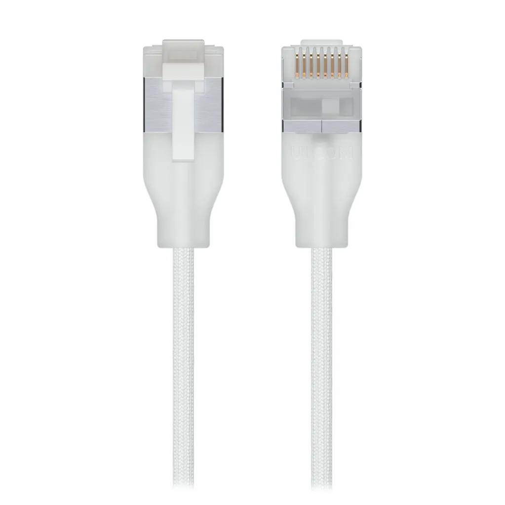 A large main feature product image of Ubiquiti UniFi Premium Ultra-Thin Braided Cat6A Patch Cable - 0.15m 24-Pack