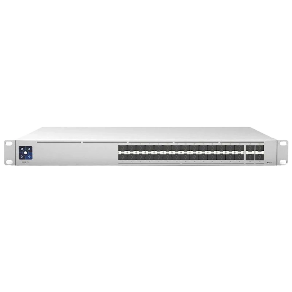 A large main feature product image of Ubiquiti UniFi Hi-Capacity Aggregation 28-Port 10GbE SFP+ Layer 3 Managed Switch