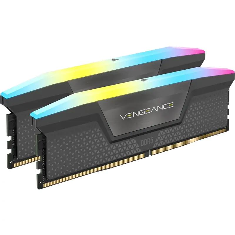 A large main feature product image of Corsair Vengeance RGB 32GB Kit (2x16GB) XMP/EXPO DDR5-6000 C36 (Grey)