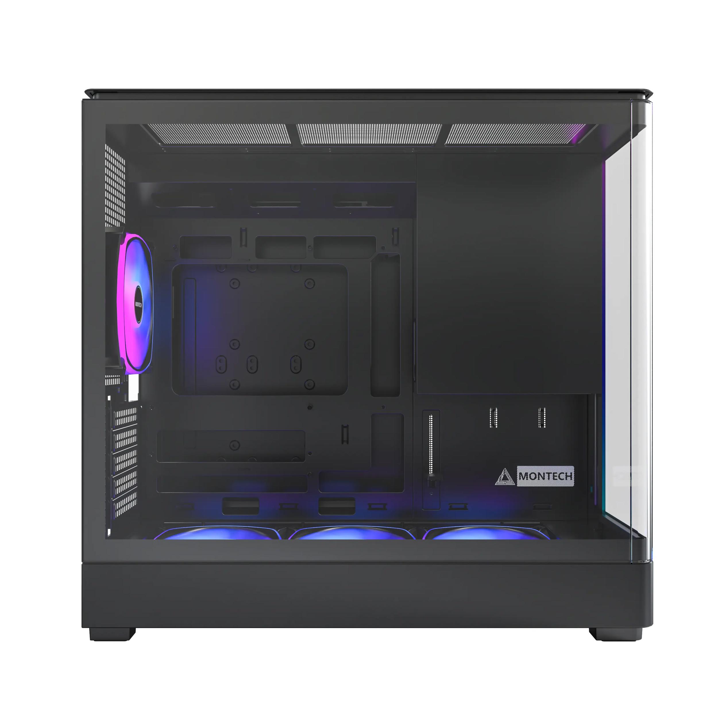 A large main feature product image of Montech KING 15 PRO Tempered Glass Micro Tower Case (Black)
