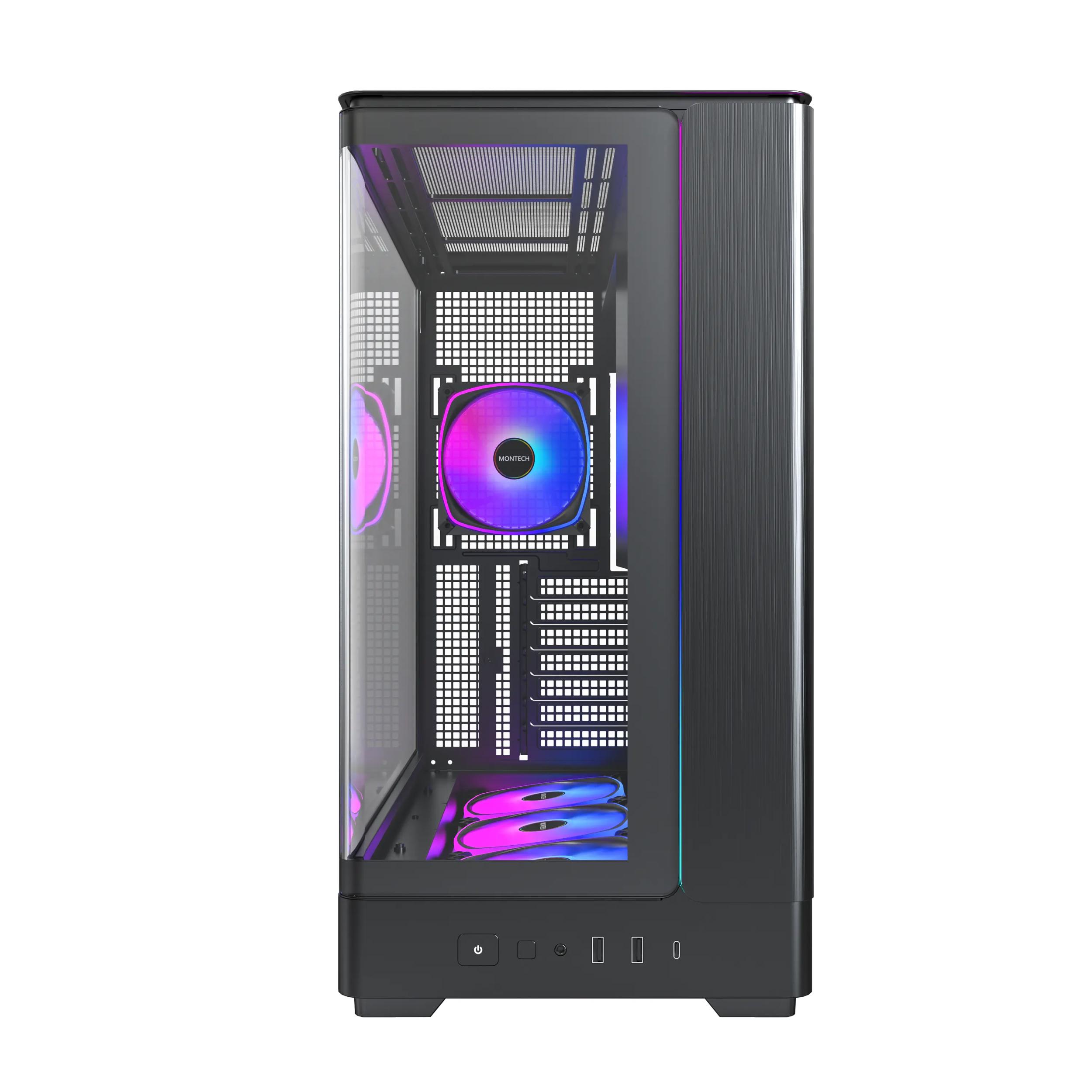 A large main feature product image of Montech KING 45 PRO Tempered Glass Mid Tower Case (Black)