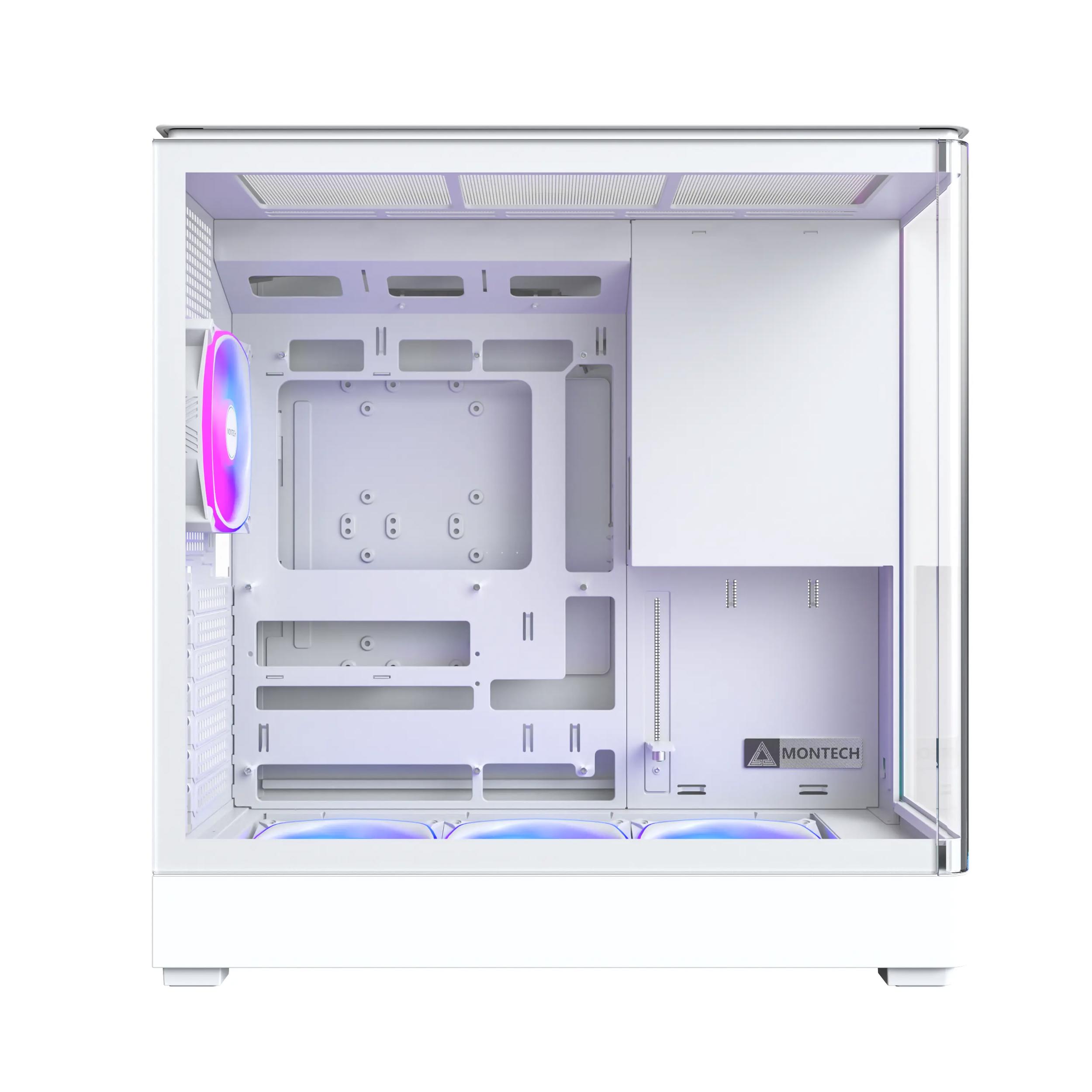 A large main feature product image of Montech KING 45 PRO Tempered Glass Mid Tower Case (White)