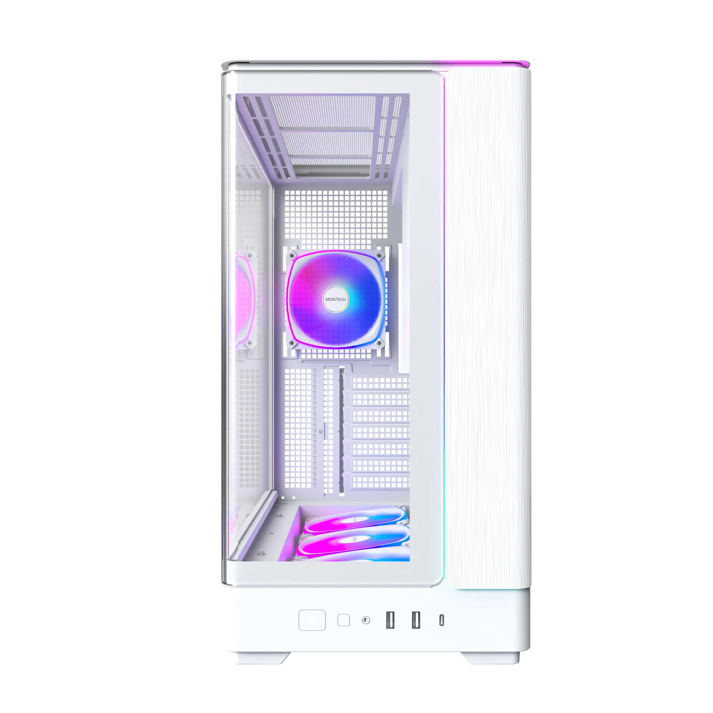 A large main feature product image of Montech KING 45 PRO Tempered Glass Mid Tower Case (White)