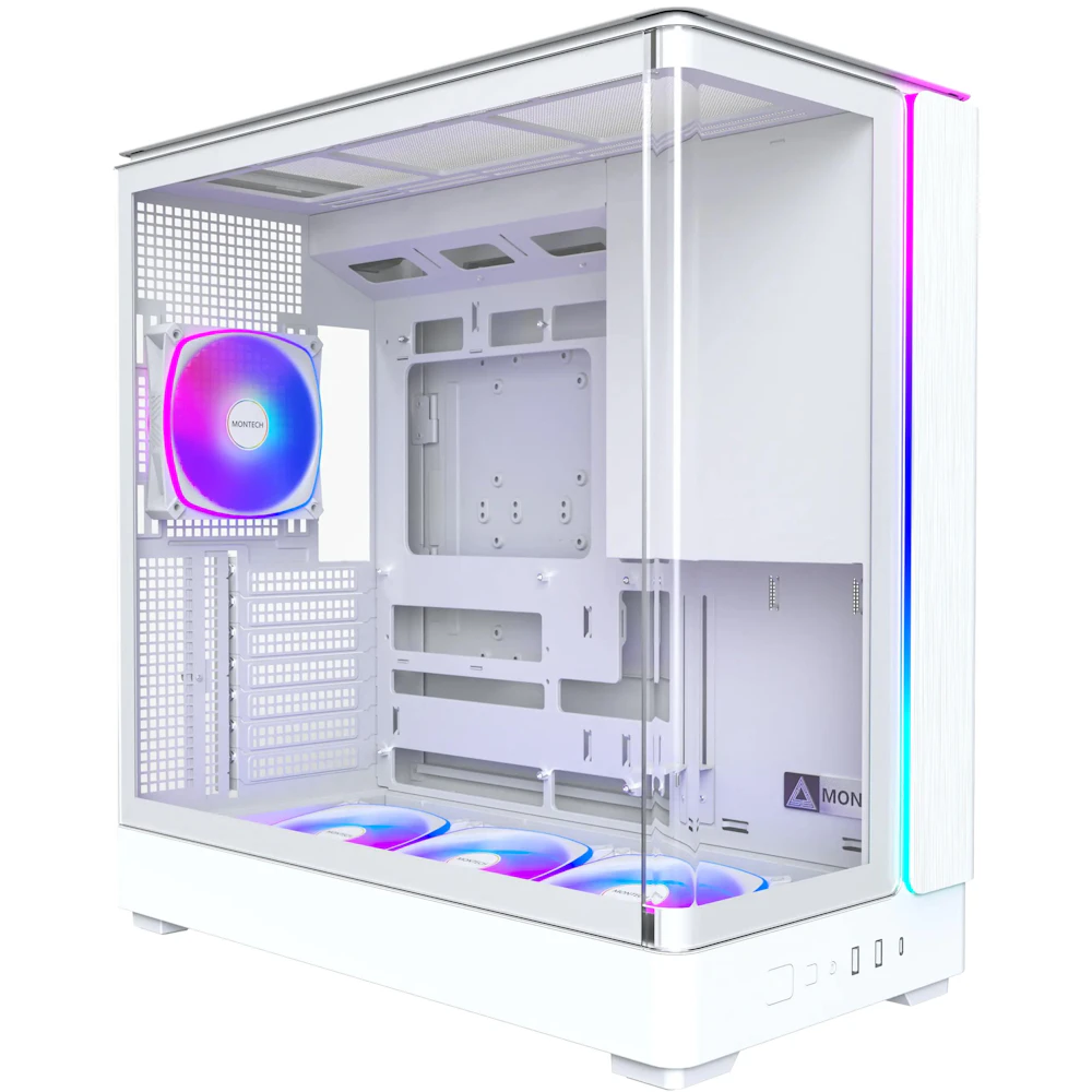 Montech KING 45 PRO Tempered Glass Mid Tower Case (White)