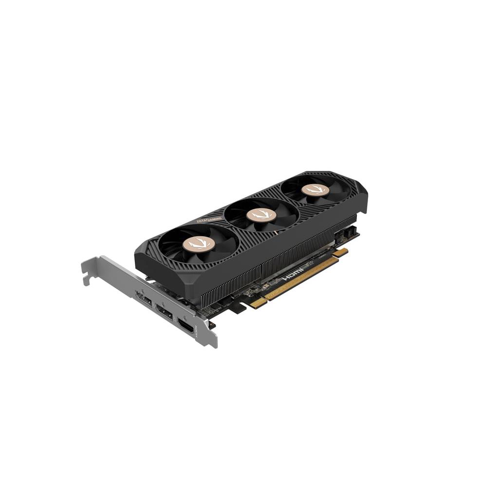 A large main feature product image of ZOTAC Gaming GeForce RTX 5060 Low Profile 8GB GDDR7