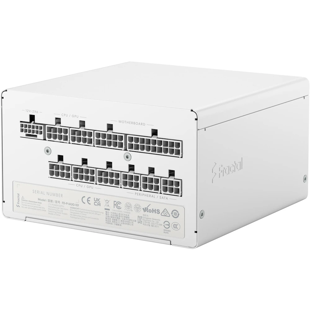 Fractal Design Ion 3 1000W Gold PCIe 5.1 ATX 3.1 Modular PSU (White)