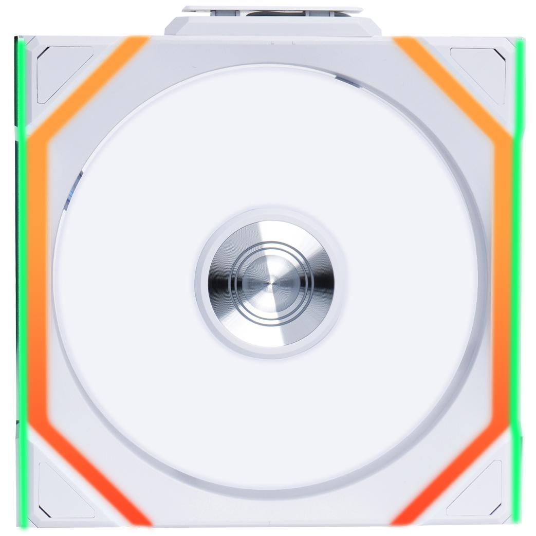 A large main feature product image of EX-DEMO Lian Li UNI FAN SL120 Wireless - 120mm Modular Fan (White)