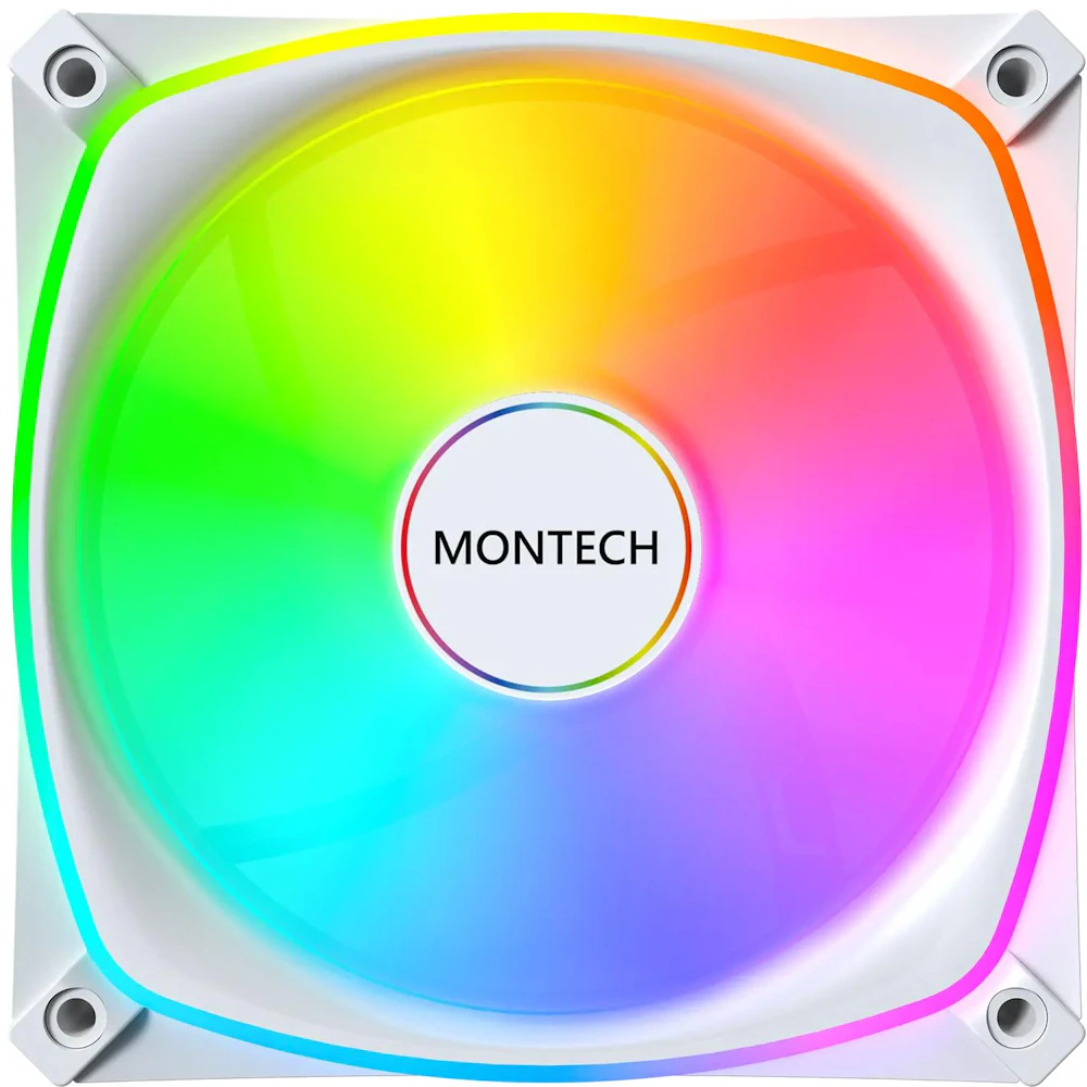 Montech AX120 PRO 120mm ARGB PWM Fan 3-Pack (White)