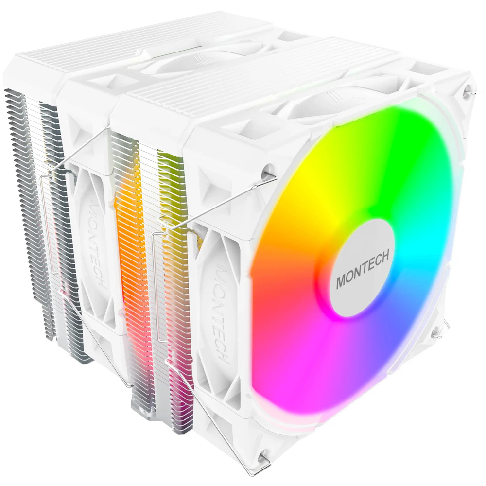 Montech NX600 ARGB Dual-Tower CPU Cooler (White)