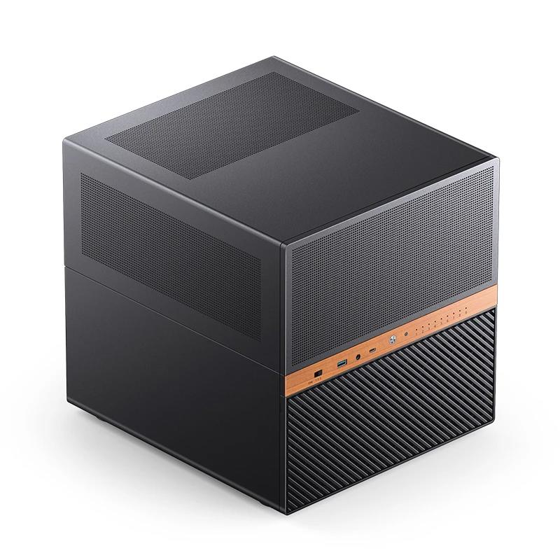 A large main feature product image of Jonsbo N6 - 34L Compact mATX 9-Bay NAS Case (Black)