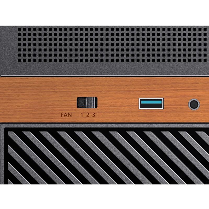 A large main feature product image of Jonsbo N6 - 34L Compact mATX 9-Bay NAS Case (Black)