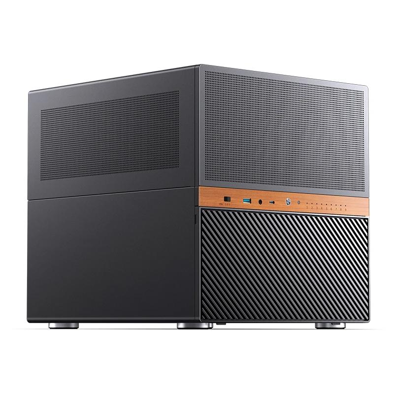 A large main feature product image of Jonsbo N6 - 34L Compact mATX 9-Bay NAS Case (Black)