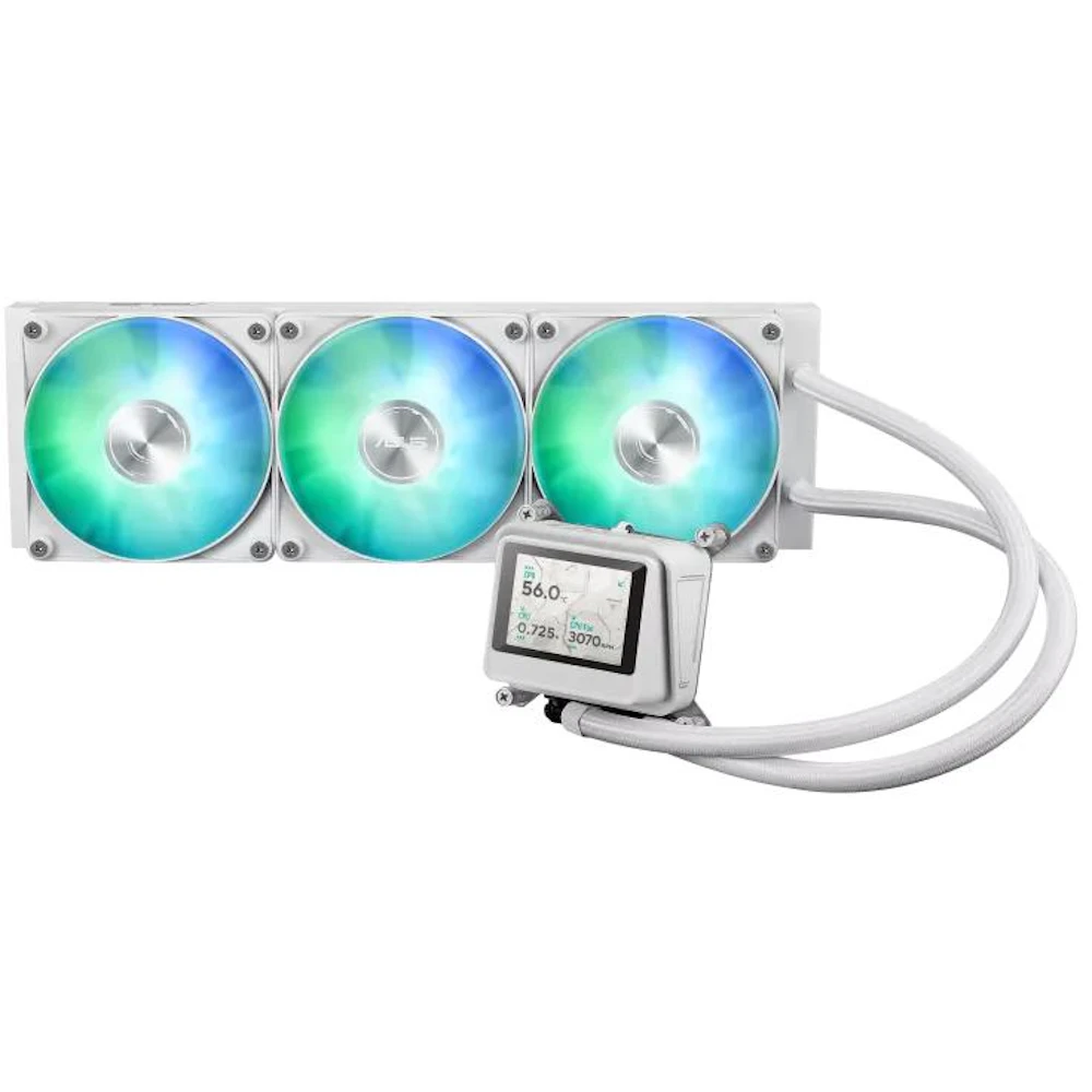 ASUS AYW Gaming LC 360 ARGB LCD 360mm AIO Liquid CPU Cooler (White)