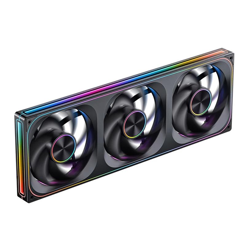 A large main feature product image of Jonsbo ZA-420 ARGB 140x420mm PWM Triple Fan Module (Black)