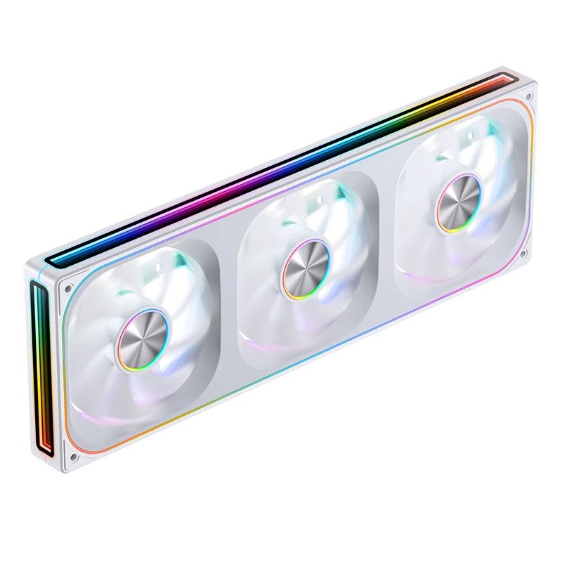 A large main feature product image of Jonsbo ZA-360 ARGB 120x360mm PWM Reverse Blade Triple Fan Module (White)