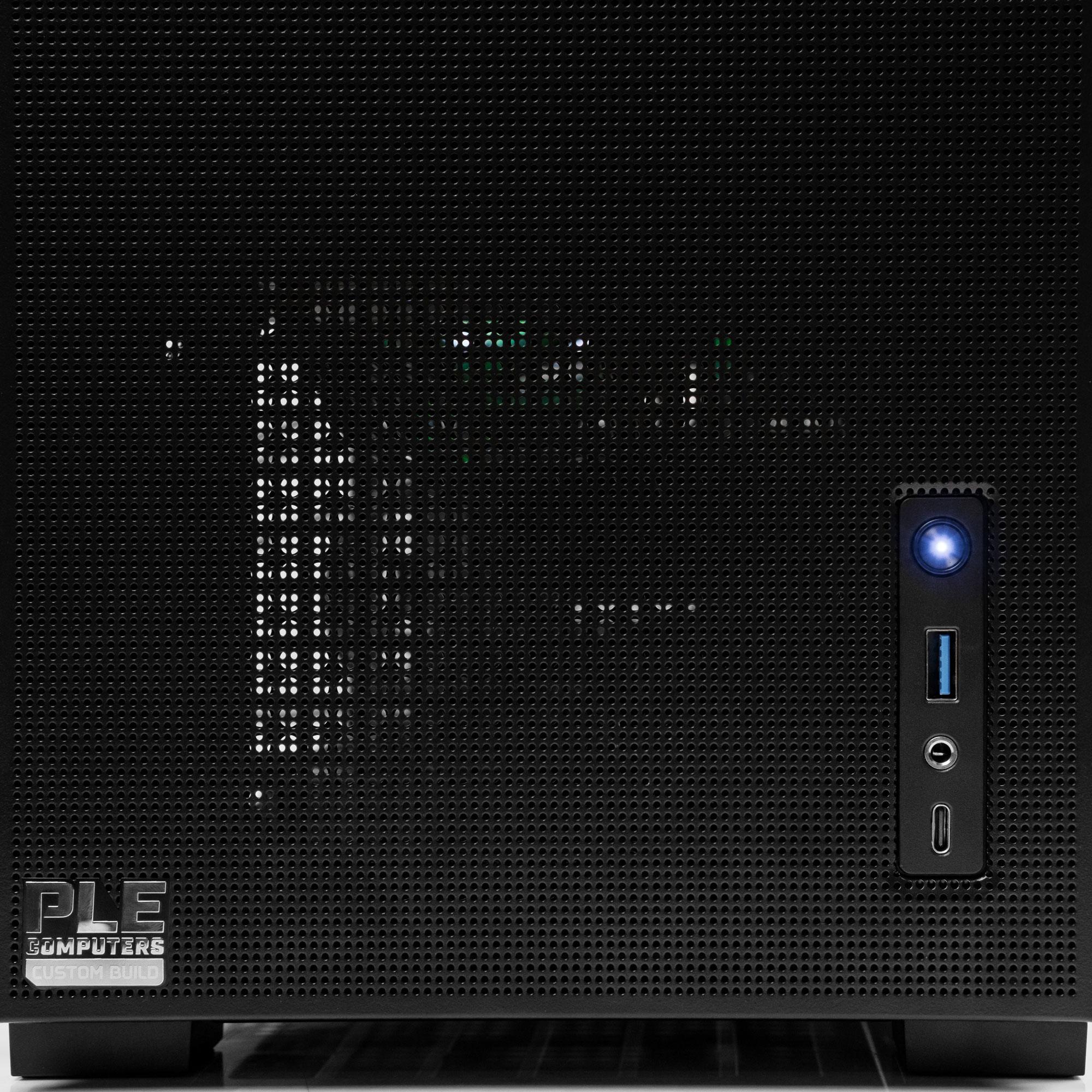 A large main feature product image of PLE Neo RTX 5070 Prebuilt Ready To Go Gaming PC