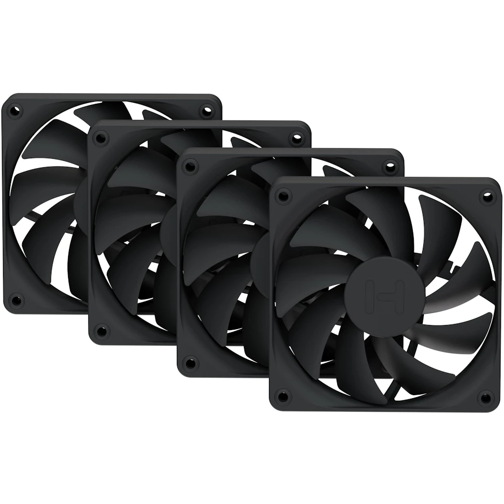 HYTE FA12 120mm PWM Fan 4-Pack (Pitch Black)