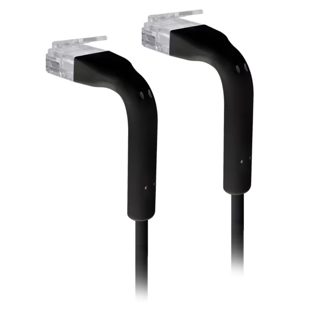 A large main feature product image of Ubiquiti UniFi Ultra-Thin Cat6 Patch Cable - 0.3m (Black)