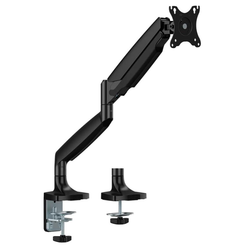 A large main feature product image of Brateck Super Heavy-Duty Gas Spring Monitor Arm Fits Most 17"-45" Monitors - Matte Black