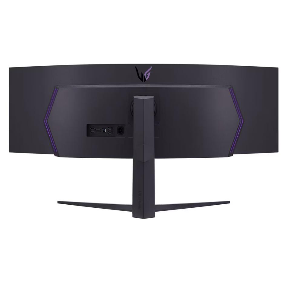 A large main feature product image of LG UltraGear 49GR85DC-B - 49" Curved 1440p Ultrawide 240Hz Gaming Monitor