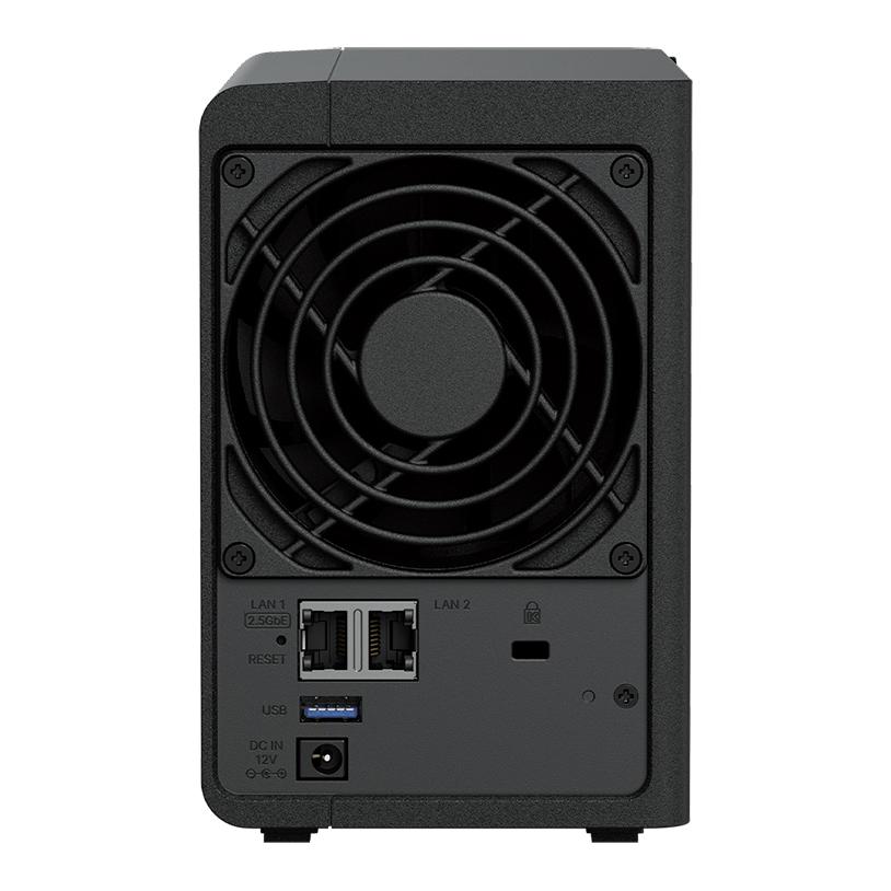A large main feature product image of Synology DiskStation DS225+ 2-Bay NAS (2.0GHz Intel 4-Core, 2GB RAM, 2.5GbE + 1GbE)