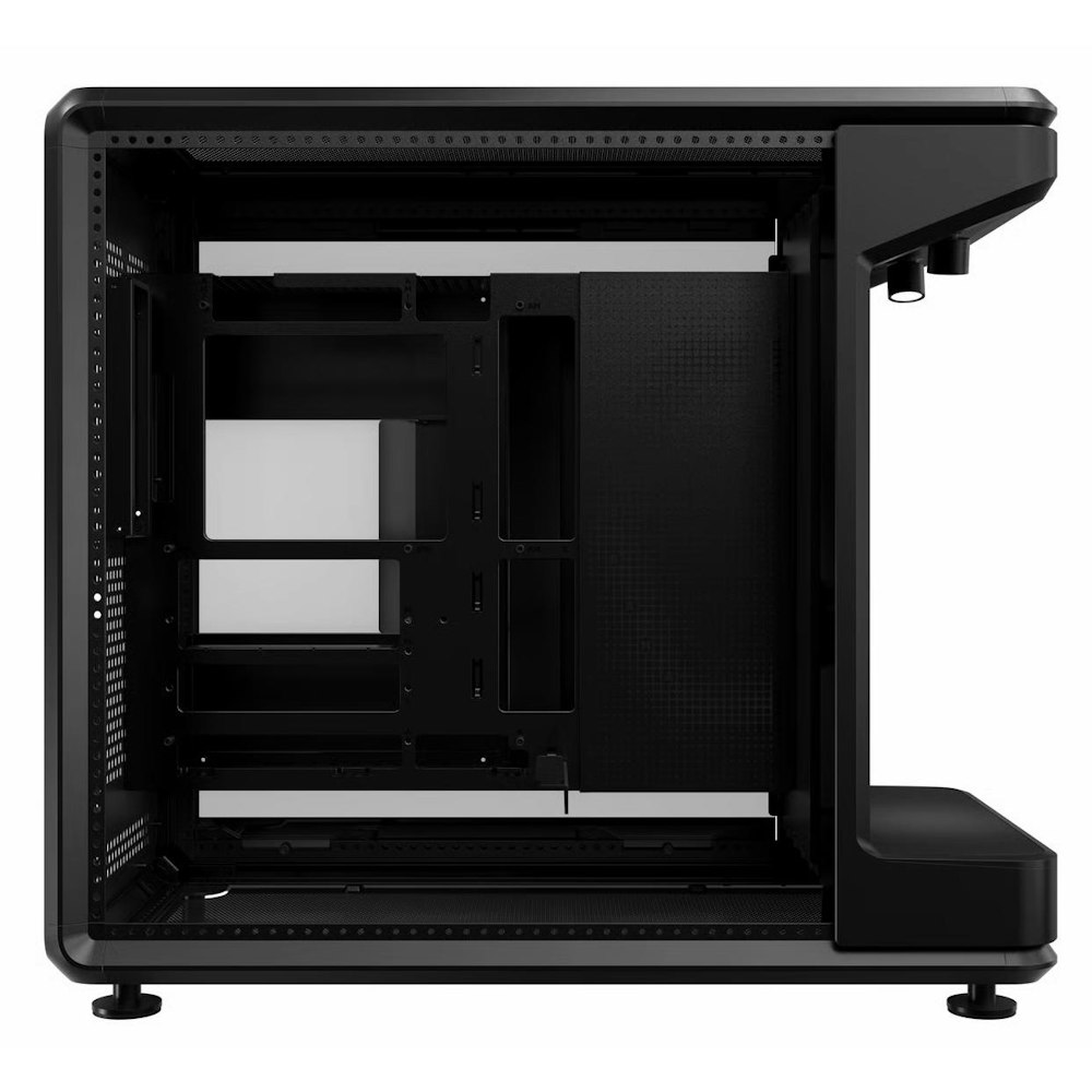 A large main feature product image of Cooler Master MasterFrame 360 Stage LCD Mid Tower Case