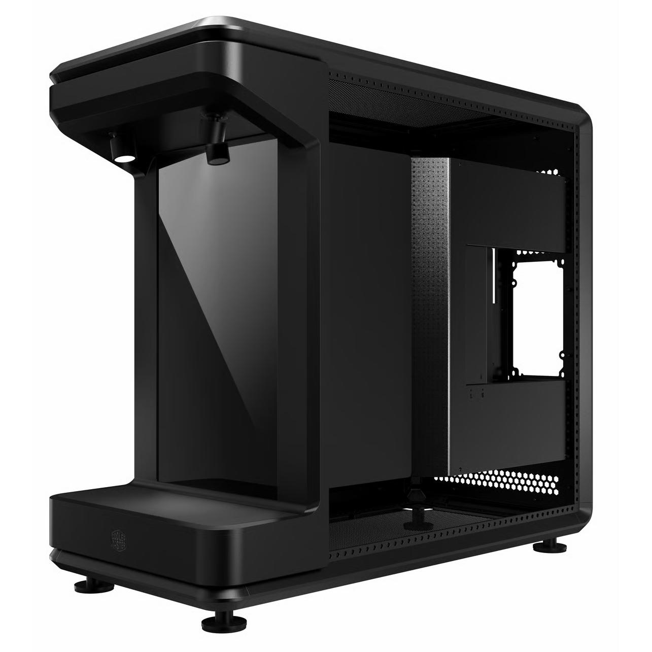 A large main feature product image of Cooler Master MasterFrame 360 Stage LCD Mid Tower Case