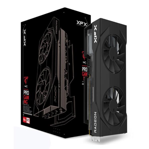 A large main feature product image of XFX Radeon RX 9070 Dual OC 16GB GDDR6