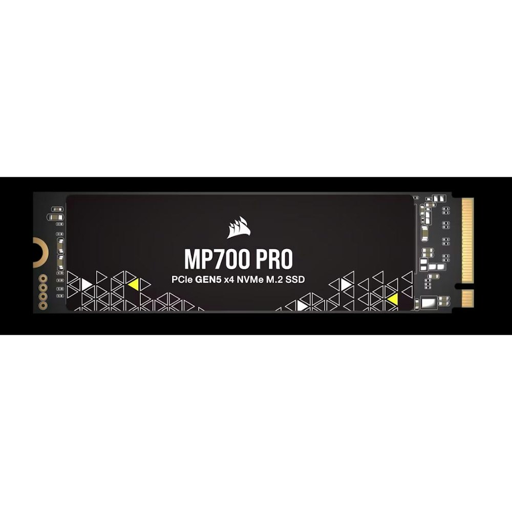 A large main feature product image of Corsair MP700 PRO PCIe Gen5 NVMe M.2 SSD - 2TB