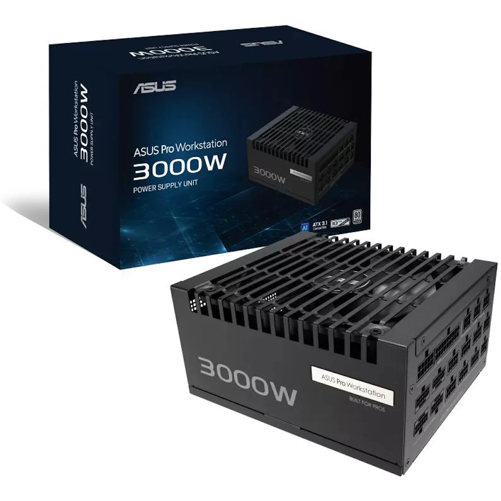 ASUS Pro WS 3000W Platinum PCIe 5.0 ATX Modular 20A PSU